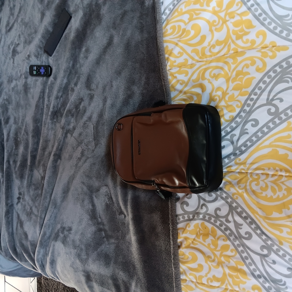 Brown and Black Men's Bag